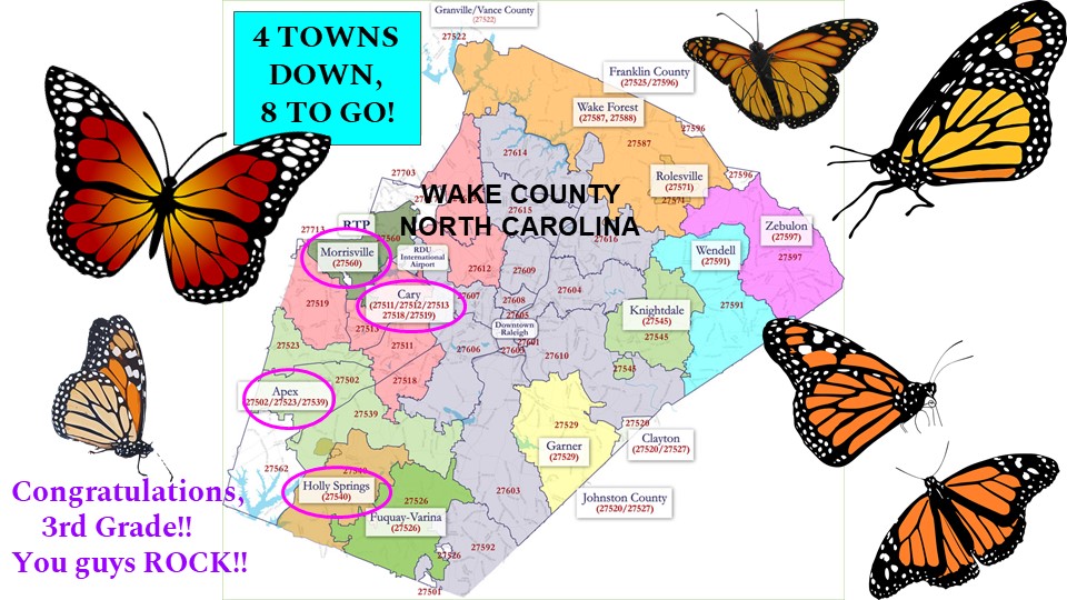 Monarch Pledge Map in Wake County