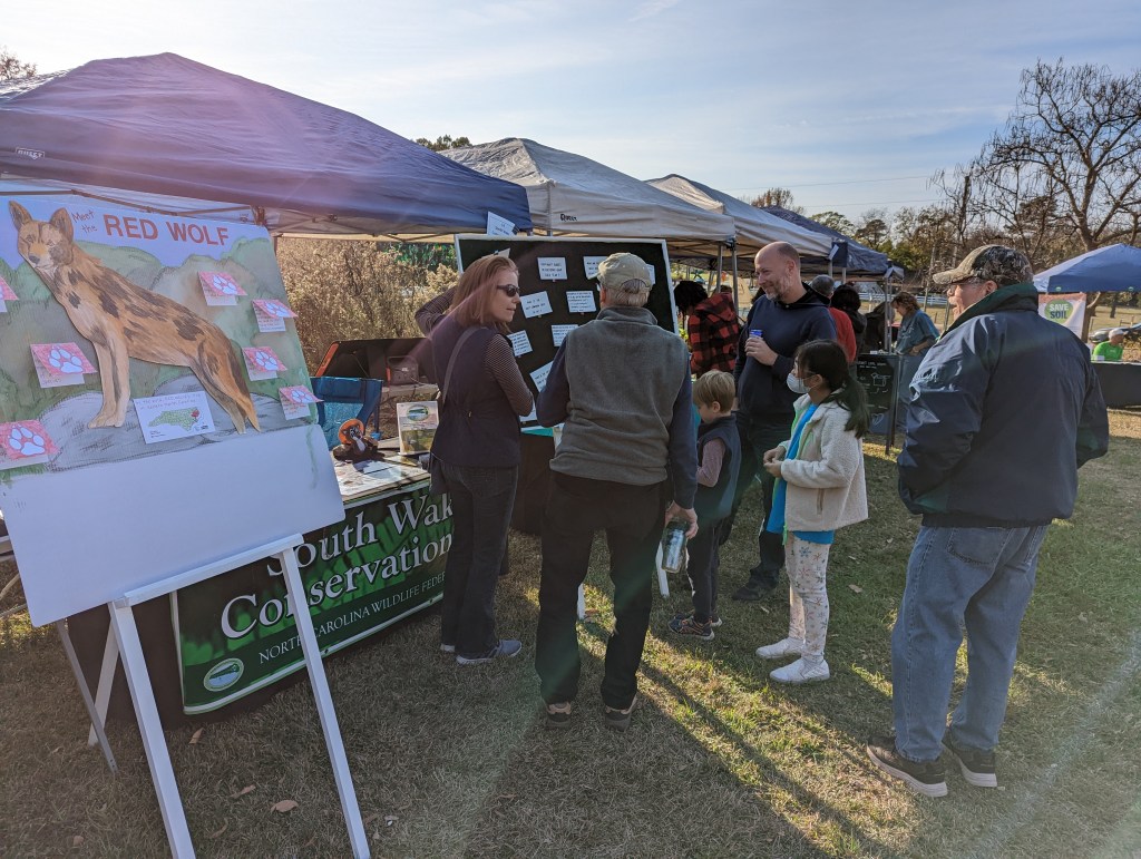 Attendees at SWC booth