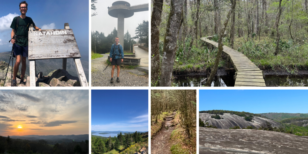Collage of trail photos