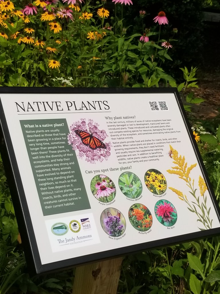 Native plants sign