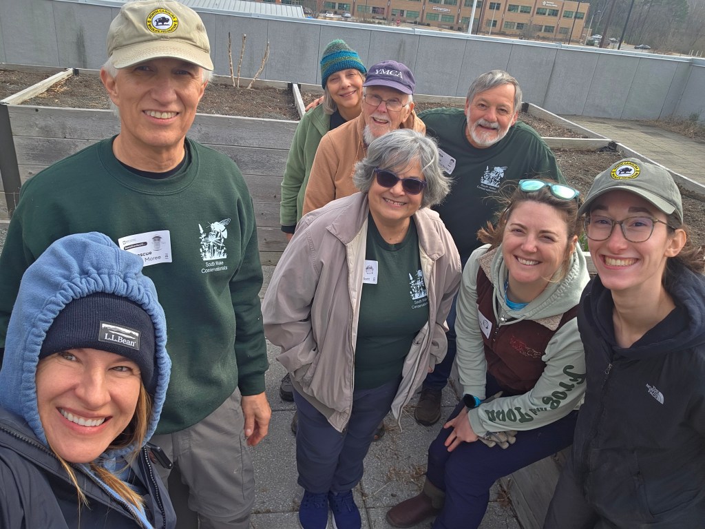 Team at the rooftop garden